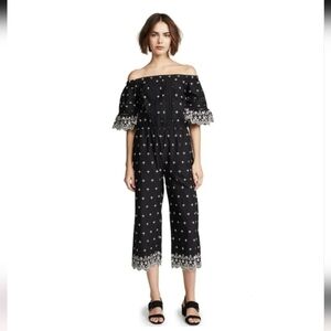 Love Sam Cotton Water Lily Off Shoulder Jumpsuit